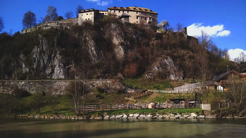 View of river against built structures