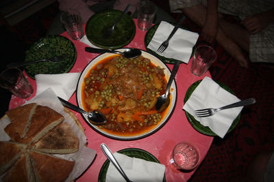 Close-up of served food