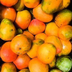 Full frame shot of fruits for sale in market