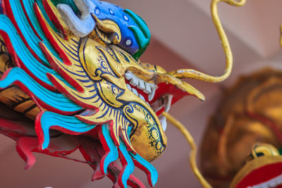 Close-up of dragon statue
