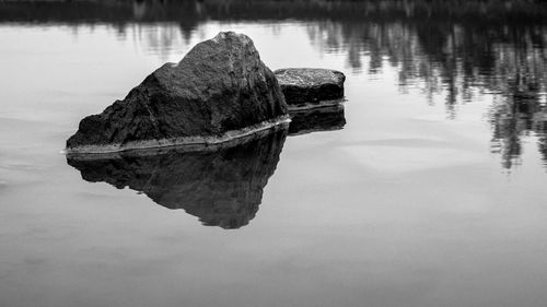 Reflection of sky in lake