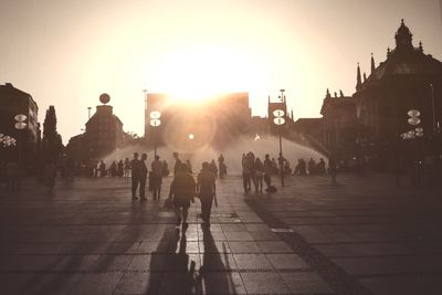 Crowd at a city