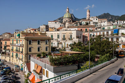 Panoramic view of st. john's cathedral in vietri sul mare, amalfi coast