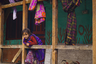 Portrait of girl in traditional clothing