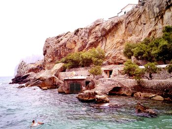 Rock formations at seaside