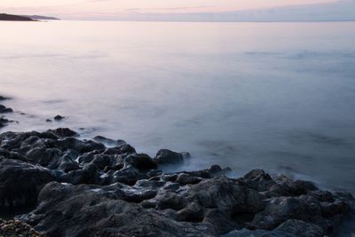 Rock formations in sea