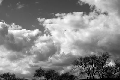 Low angle view of cloudy sky