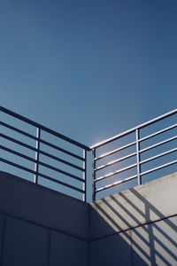 Low angle view of built structure against blue sky