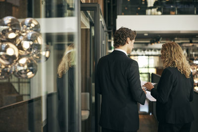 Business colleagues working in office