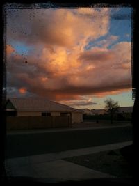 View of cloudy sky at sunset