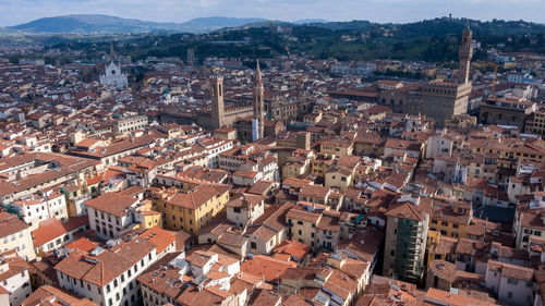 High angle view of townscape