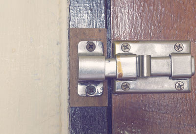 Close-up of closed door