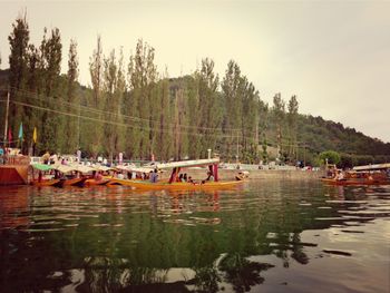 View of boats in sea