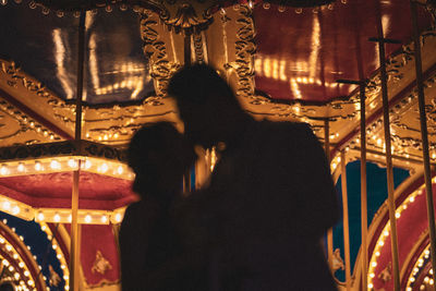 Kiss at carousel