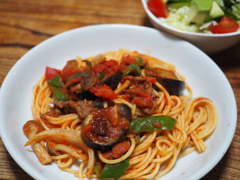Close-up of served food