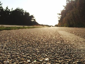 Surface level of road