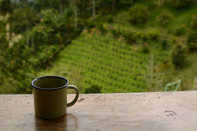 Close-up of coffee on table