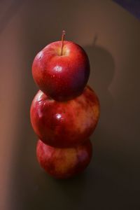 Close-up of apples on table