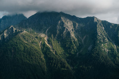 Panoramic view of mountains against sky