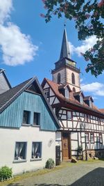 Low angle view of building against sky