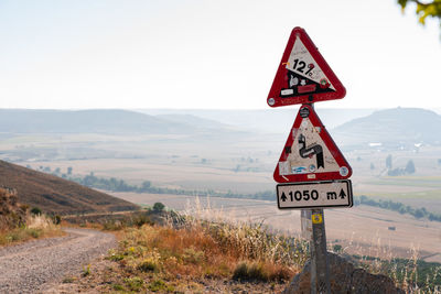 Low angle view of road sign