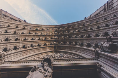 Low angle view of historical building against sky