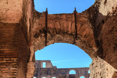 Low angle view of old ruins