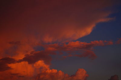 Low angle view of dramatic sky
