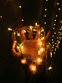 Close-up of illuminated christmas decoration