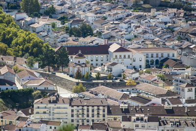 High angle view of townscape