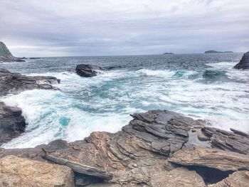 Scenic view of sea against sky