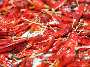 Full frame shot of red chili peppers