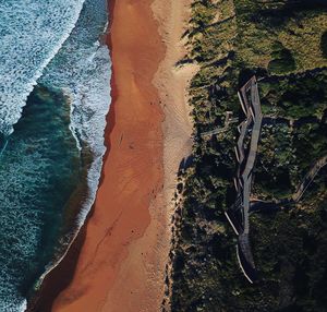 High angle view of beach against sky