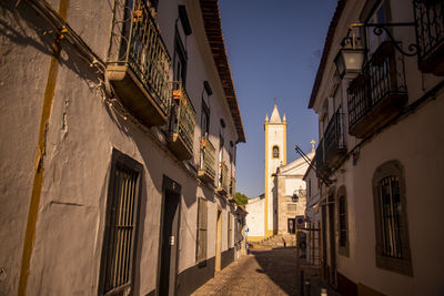 Low angle view of buildings in city