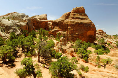 Rock formations on landscape