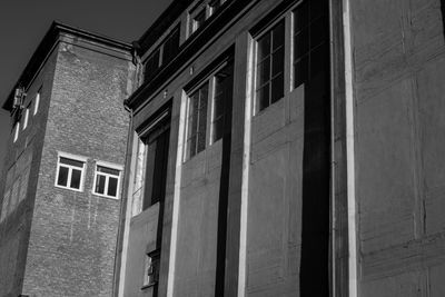 Low angle view of residential building against sky