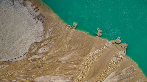 High angle view of beach