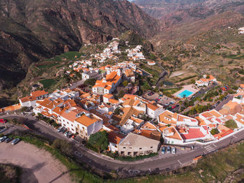 High angle view of townscape