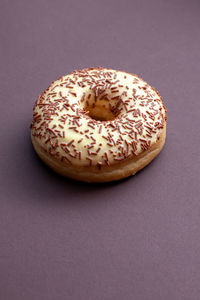 Close-up of donut on table