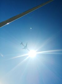 Low angle view of vapor trail in sky