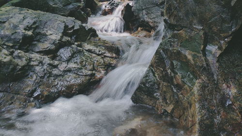 Scenic view of waterfall