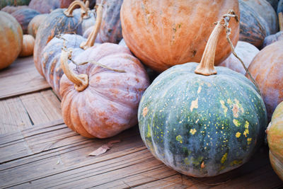 Close-up of pumpkins