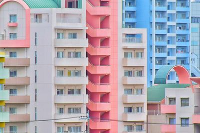 Full frame shot of residential buildings