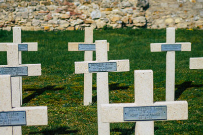 Information sign at cemetery