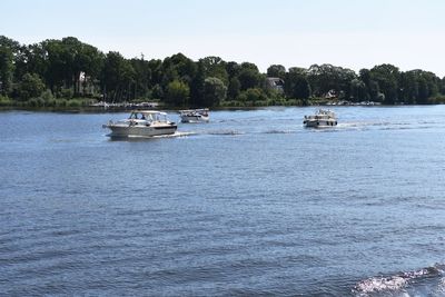 Boats in lake