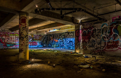 Interior of abandoned building