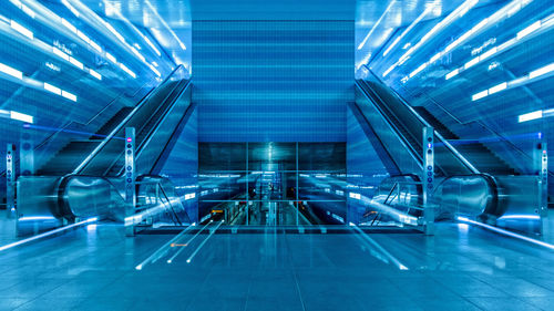 Escalator at modern uberseequartier