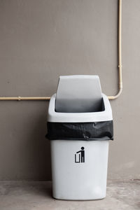 Chair on table against wall