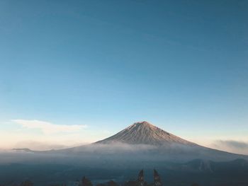 View of snowcapped mountain against sky