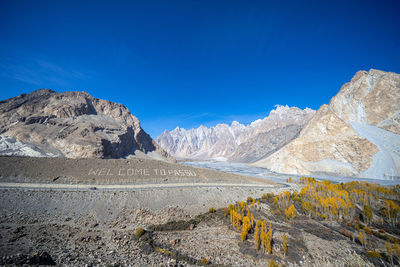 Autumn view of passu cones in the gilgit baltistan region of northern pakistan. 